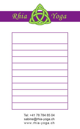 Yogakurs-Abonnement im 10er Block bei RhiaYoga in Dinhard und Winterthur
